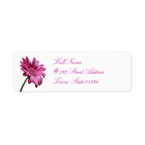 Gerbera Daisy Flower Mailing Labels