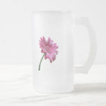 Gerbera Daisy Frosted Beer Mug
