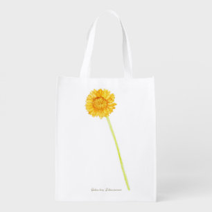 Gerbera daisy grocery bag