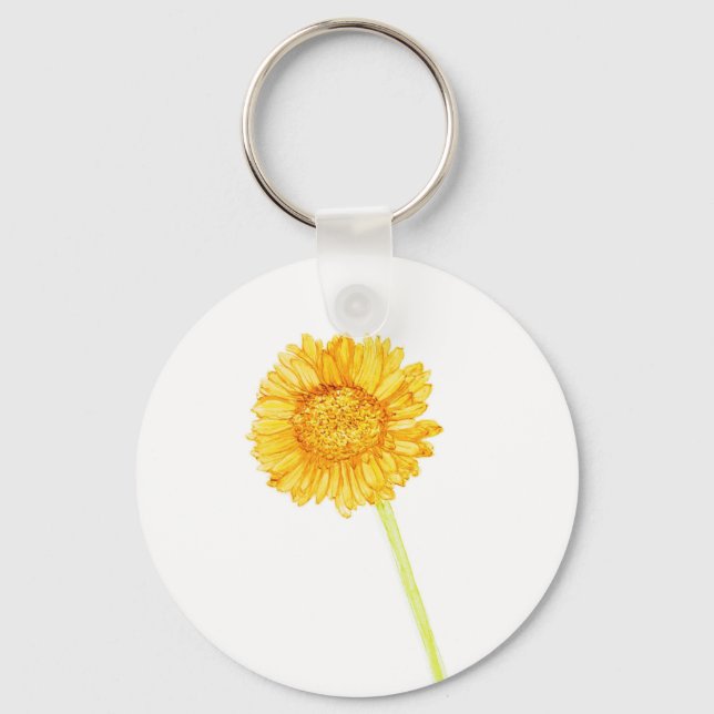 Gerbera daisy  keychain (Front)