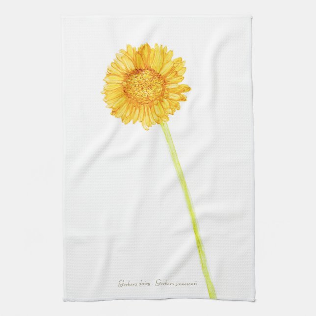 Gerbera daisy  kitchen towel (Vertical)