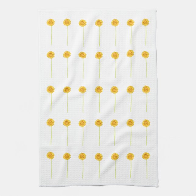 Gerbera daisy  kitchen towel (Vertical)