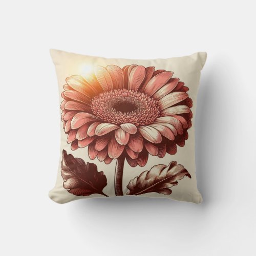 Gerbera Daisy Pillow for Garden_Inspired Comfort