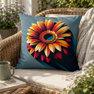 Gerbera Daisy Pillow for Garden-Inspired Comfort