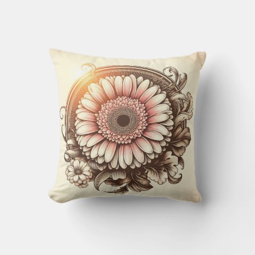 Gerbera Daisy Pillow for Garden_Inspired Comfort