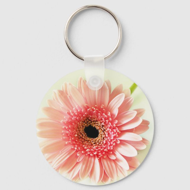 Gerbera Daisy Pinback Button Keychain (Front)