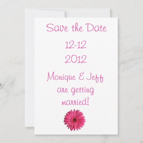 Gerbera Daisy Save the Date