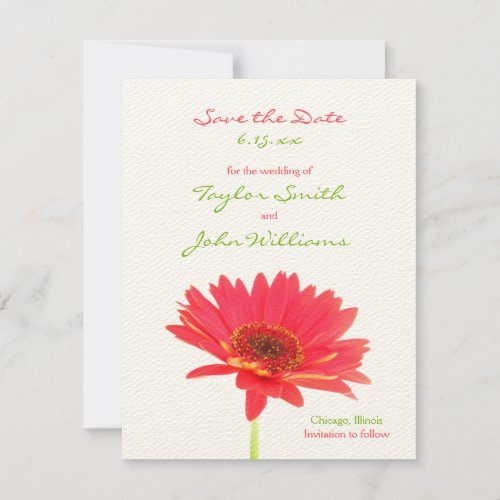 Gerbera Daisy Save the Date Announcements
