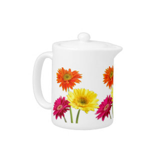 Gerbera Daisy Teapot