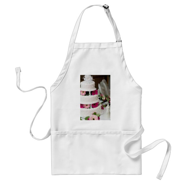 Gerbera Daisy Wedding Cake Adult Apron (Front)