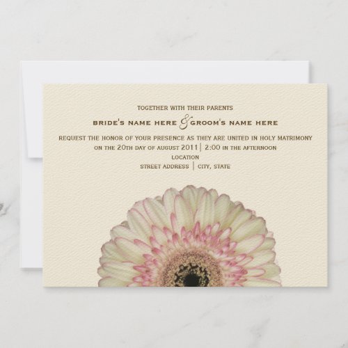 Gerbera Daisy Wedding Invitation
