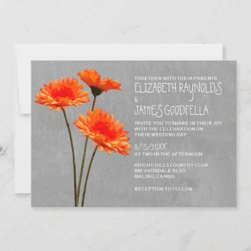 Gerbera Daisy Wedding Invitations