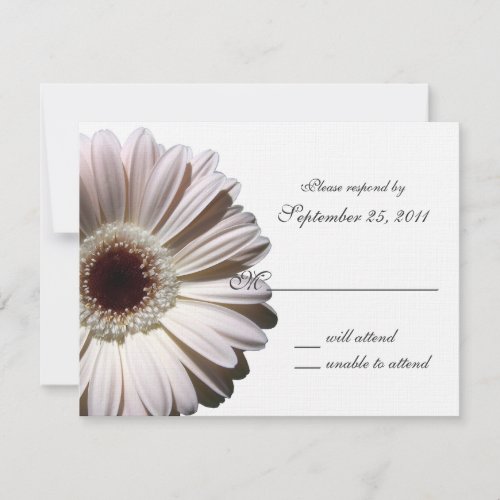 Gerbera Daisy Wedding/ Response Personalized Announcement