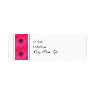 Gerbera Daisy Wedding Return Address Label