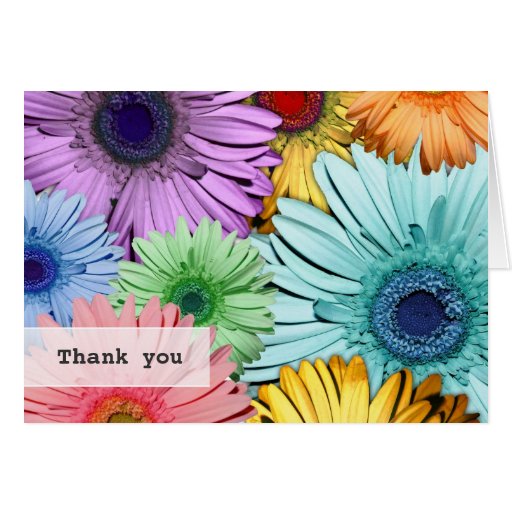 Gerbera Daisy Wedding Thank You Note Card | Zazzle