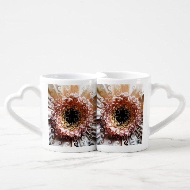 GERBERA FLOWER COFFEE MUG SET (Front Nesting)