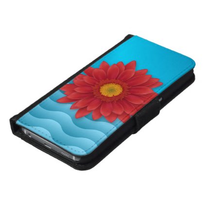 Gerbera Flower Wallet Phone Case For Samsung Galaxy S6