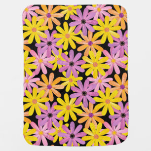 Gerbera flowers pattern, background baby blanket