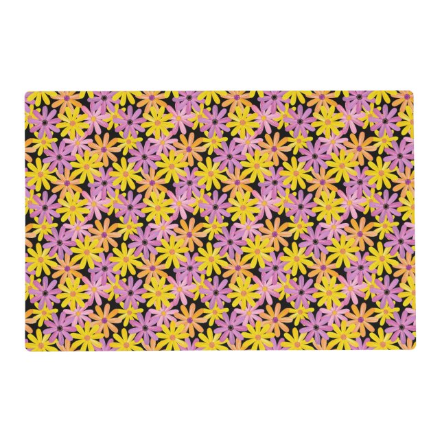 Gerbera flowers pattern, background placemat (Front)
