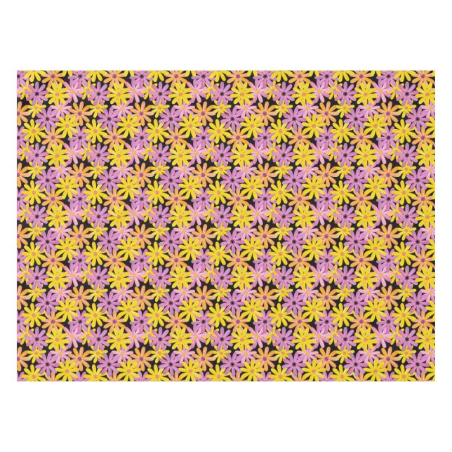 Gerbera flowers pattern, background tablecloth (Front (Horizontal))