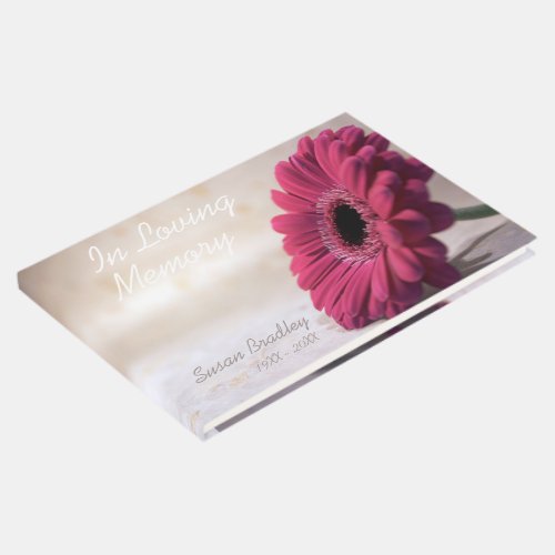 Gerbera Funeral Memorial Remembrance Guest book