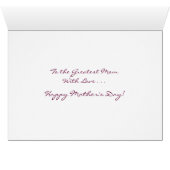 Gerbera Mother's Day Card (Inside Horizontal (Bottom))