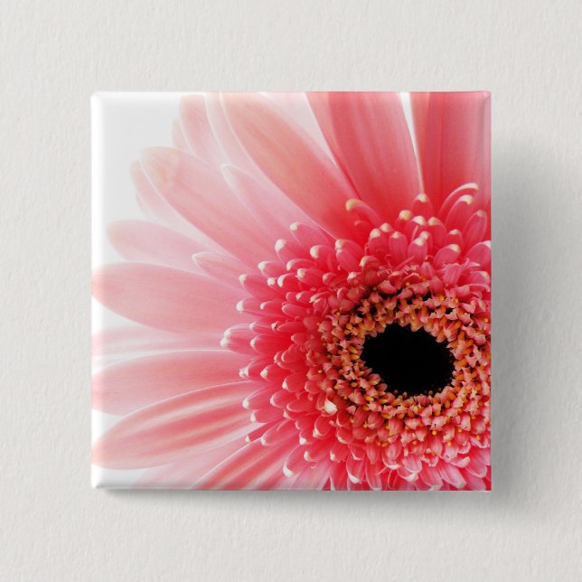 Gerbera Pinback Button (Front)