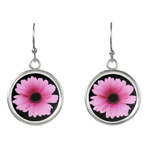 Gerbera Pink _ Daisy Earrings