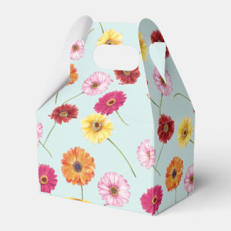 Gerbera,pink,red,orange,yellow Favor Boxes
