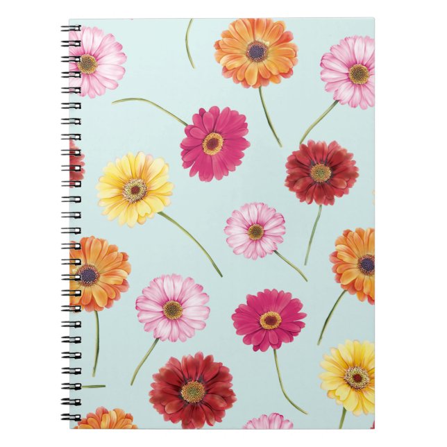 Gerbera,pink,red,orange,yellow  notebook (Front)