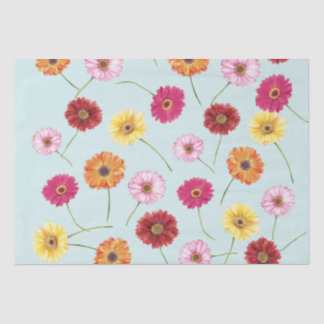 Gerbera,pink,red,orange,yellow wrapping tissue paper