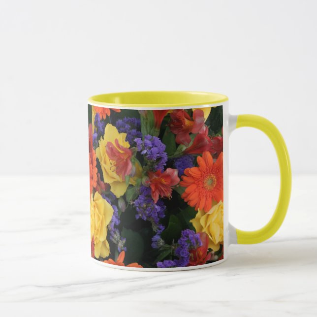 Gerbera Rose Bouquet Mug (Right)