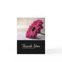 Gerbera Sympathy Thank You Note Card 1