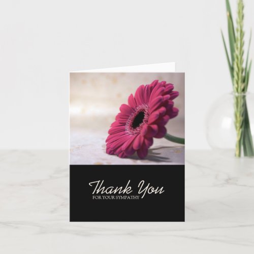 Gerbera Sympathy Thank You Note Card 1