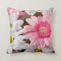 Gerberas And Chrysanthemums Cushion