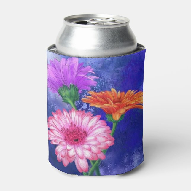 Gerberas Can Cooler Beautiful Flowers (Can Front)