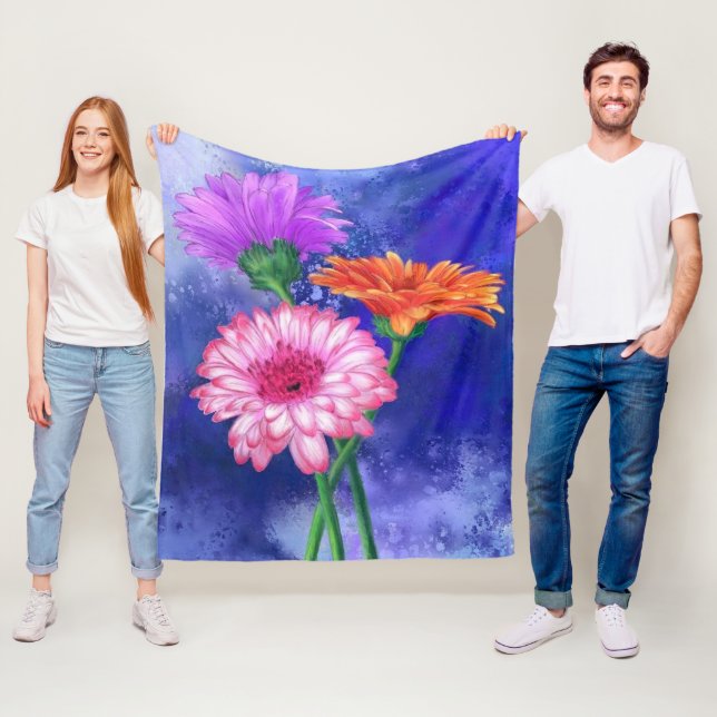 Gerberas Fleece Blanket Beautiful Color Flowers (In Situ)