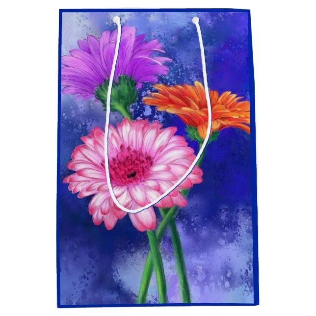 Gerberas Gift Bag Beautiful Color Flowers (Front)