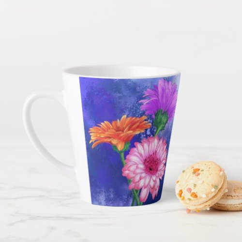 Gerberas Latte Mug Beautiful Colors