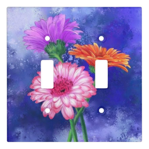 Gerberas Light Switch Cover Beautiful Colors