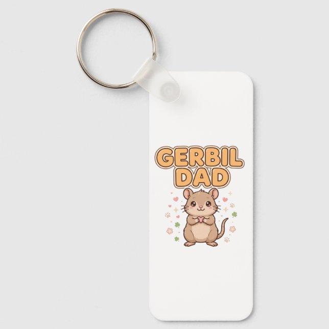 Gerbil Dad Keychain (Front)