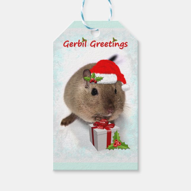 Gerbil Greetings Gift Tags (Front)