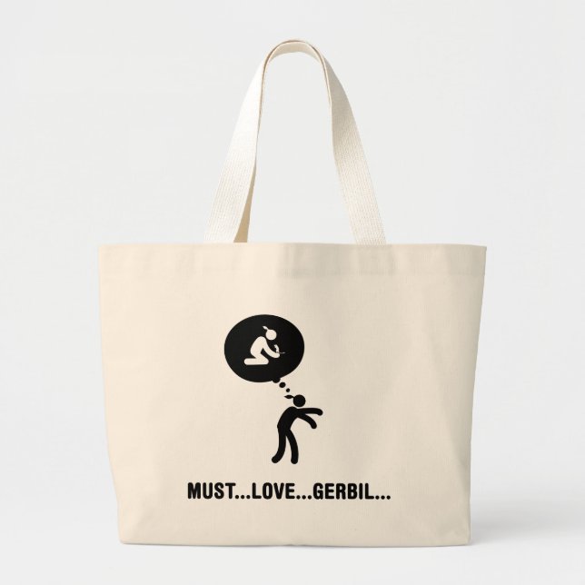 Gerbil Lover Large Tote Bag (Front)