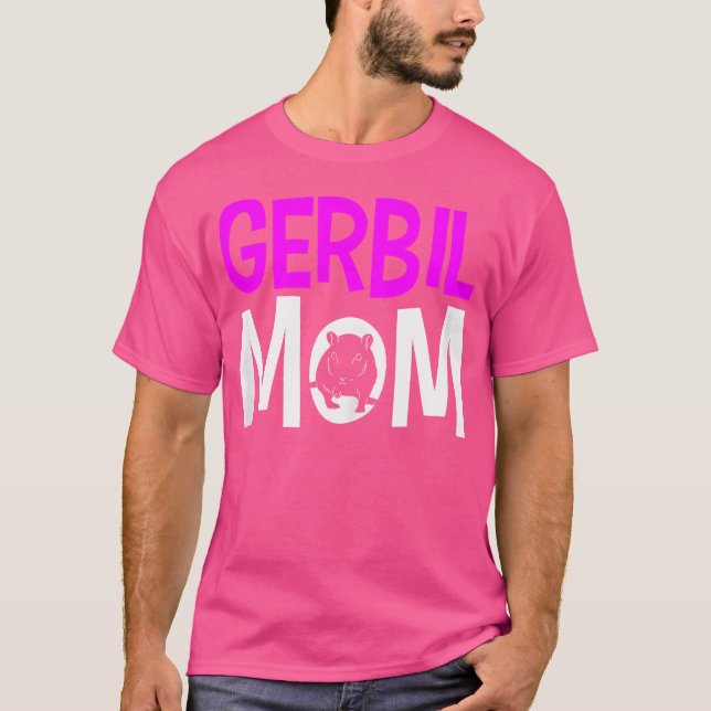 Gerbil Mom Mam Funny T-Shirt (Front)