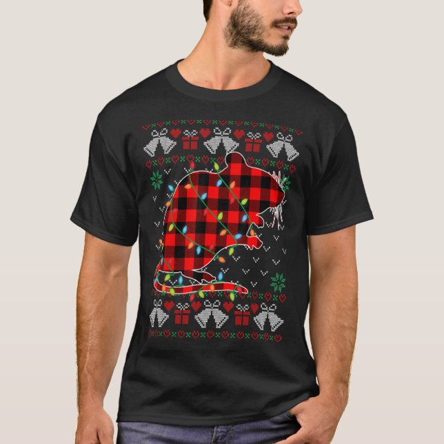 Gerbil   Xmas Lights Ugly Christmas Sweater (Front)