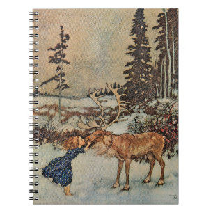 Gerda and the Reindeer by Dulac Vintage Notebook