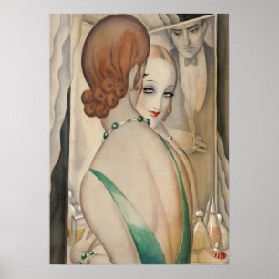 Gerda Wegener - At the Mirror, Art Déco Poster