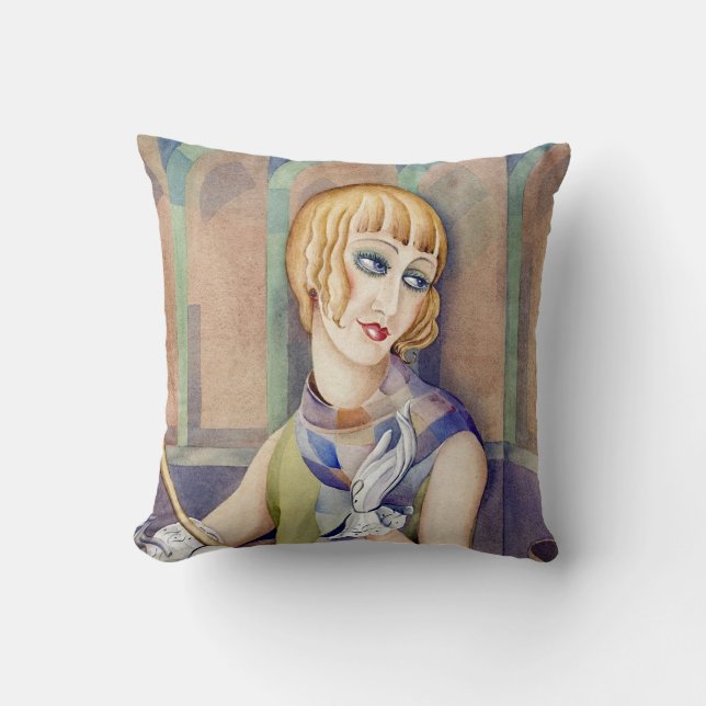 Gerda Wegener Lili Elbe Throw Pillow (Front)