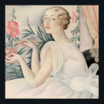 Gerda Wegener - Portrait of a woman, Art Déco Poster<br><div class="desc">Date:1931-1936. At the Mirror by Danish artist Gerda Wegener (1885–1940). Medium: Watercolor Style: Art Nouveau (Modern),  Art Deco.</div>