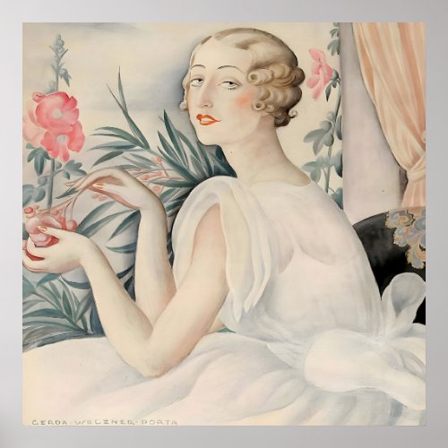 Gerda Wegener _ Portrait of a woman Art Dco Poster